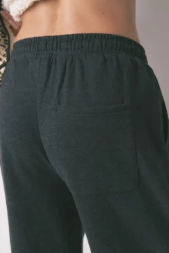 Pantalón largo carrot felpa fina gris
