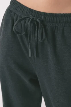Pantalón largo carrot felpa fina gris