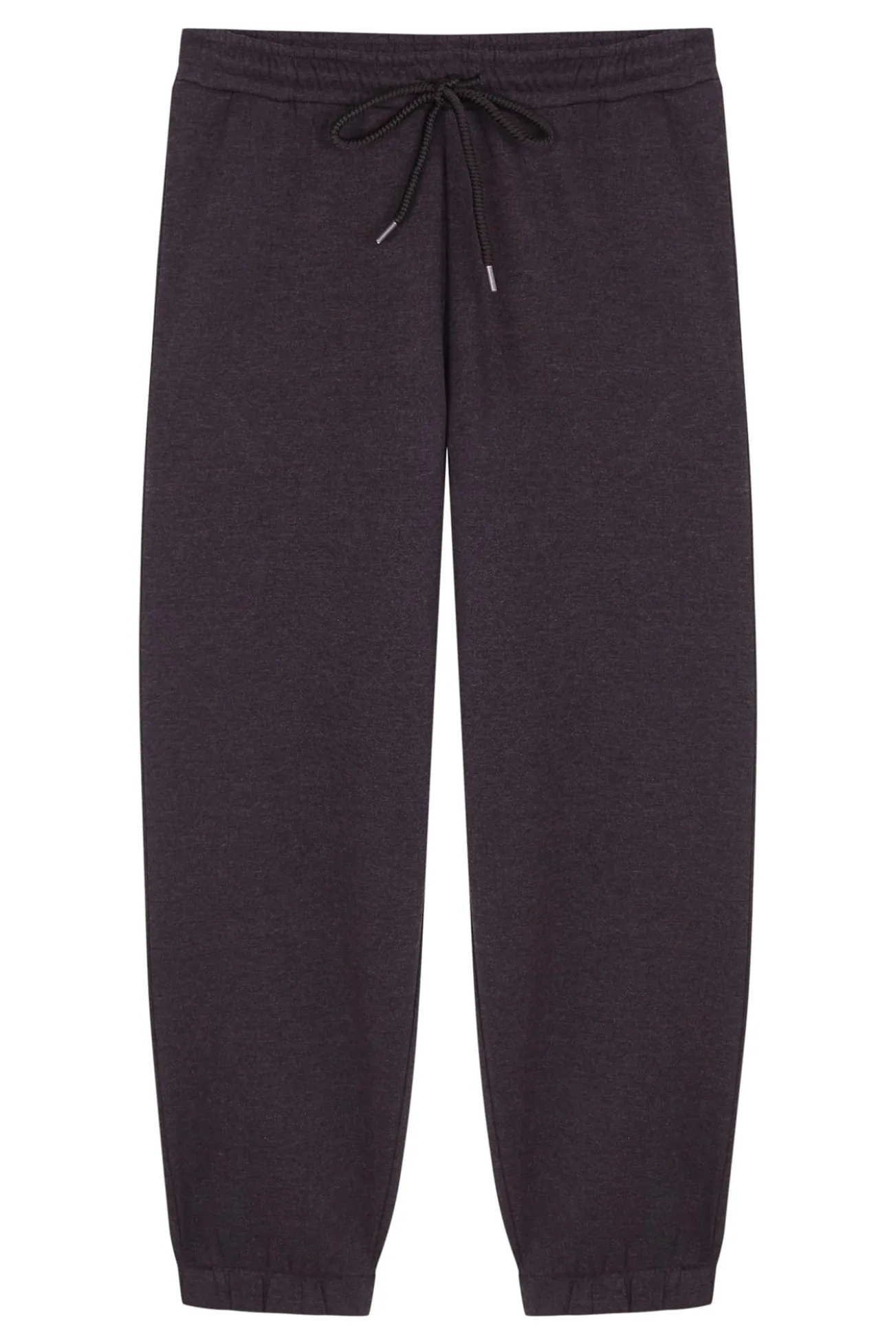 Pantalón largo carrot felpa fina gris