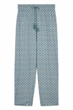 Pantalón largo carrot viscosa print sellos