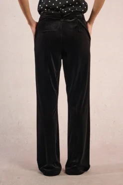 Pantalón largo efecto terciopelo