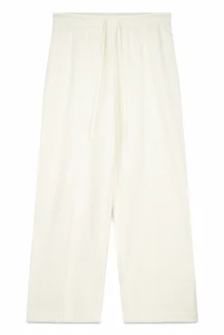 Pantalón largo felpa fina blanco