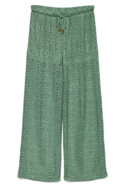 Pantalón largo fluido con calados