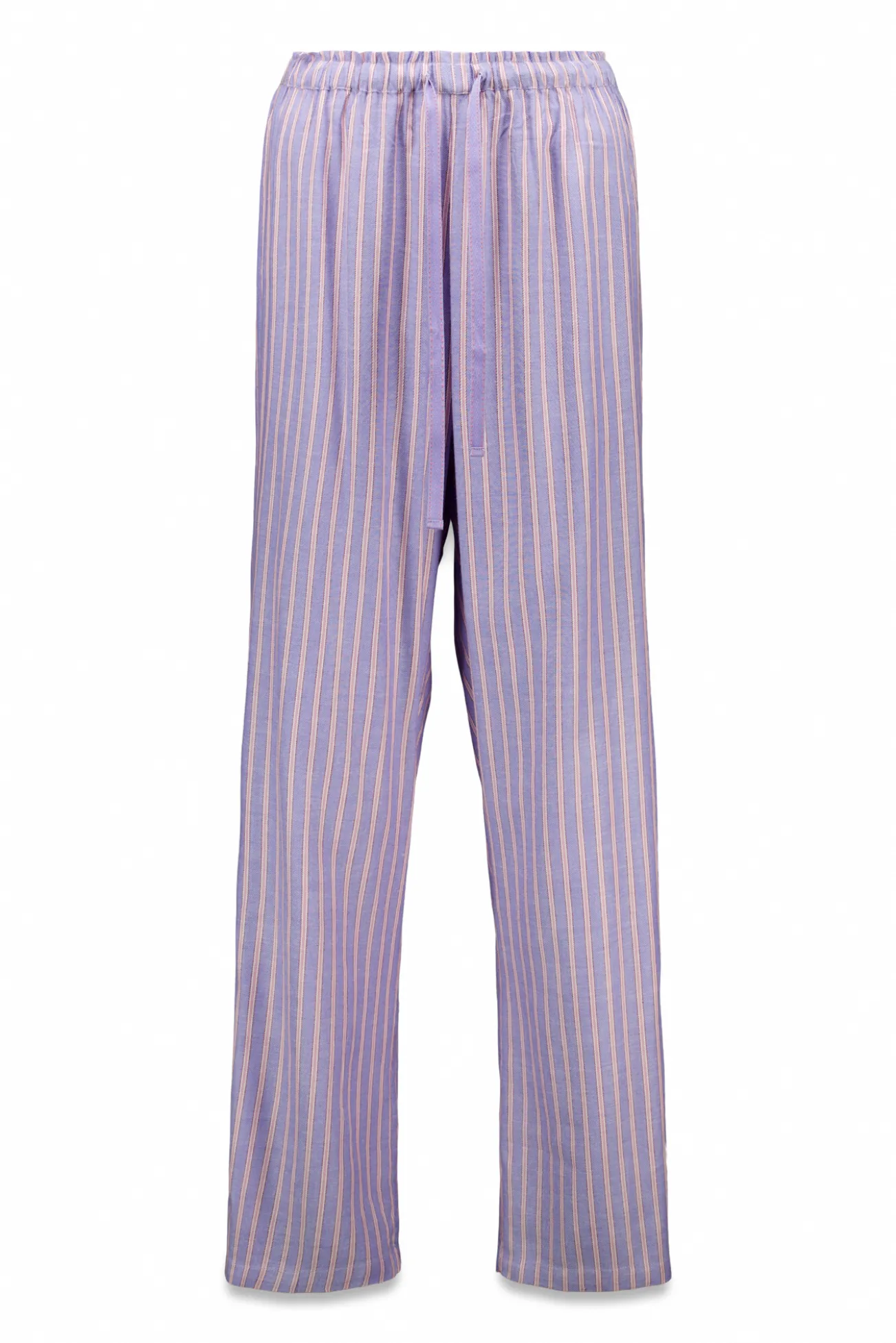 Pantalón largo franela print rayas multicolor