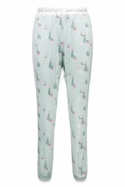 Pantalón largo punto ante estampado navideño