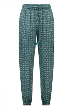Pantalón largo punto ante estampado corazones