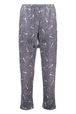 Pantalón largo punto cálido suave estrellas grises