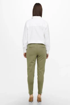 Pantalón largo recto cintura alta elástica