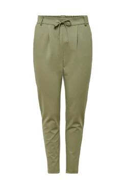Pantalón largo recto cintura alta elástica