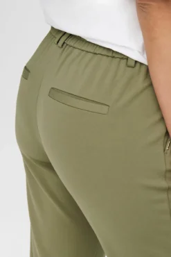 Pantalón largo recto cintura alta elástica