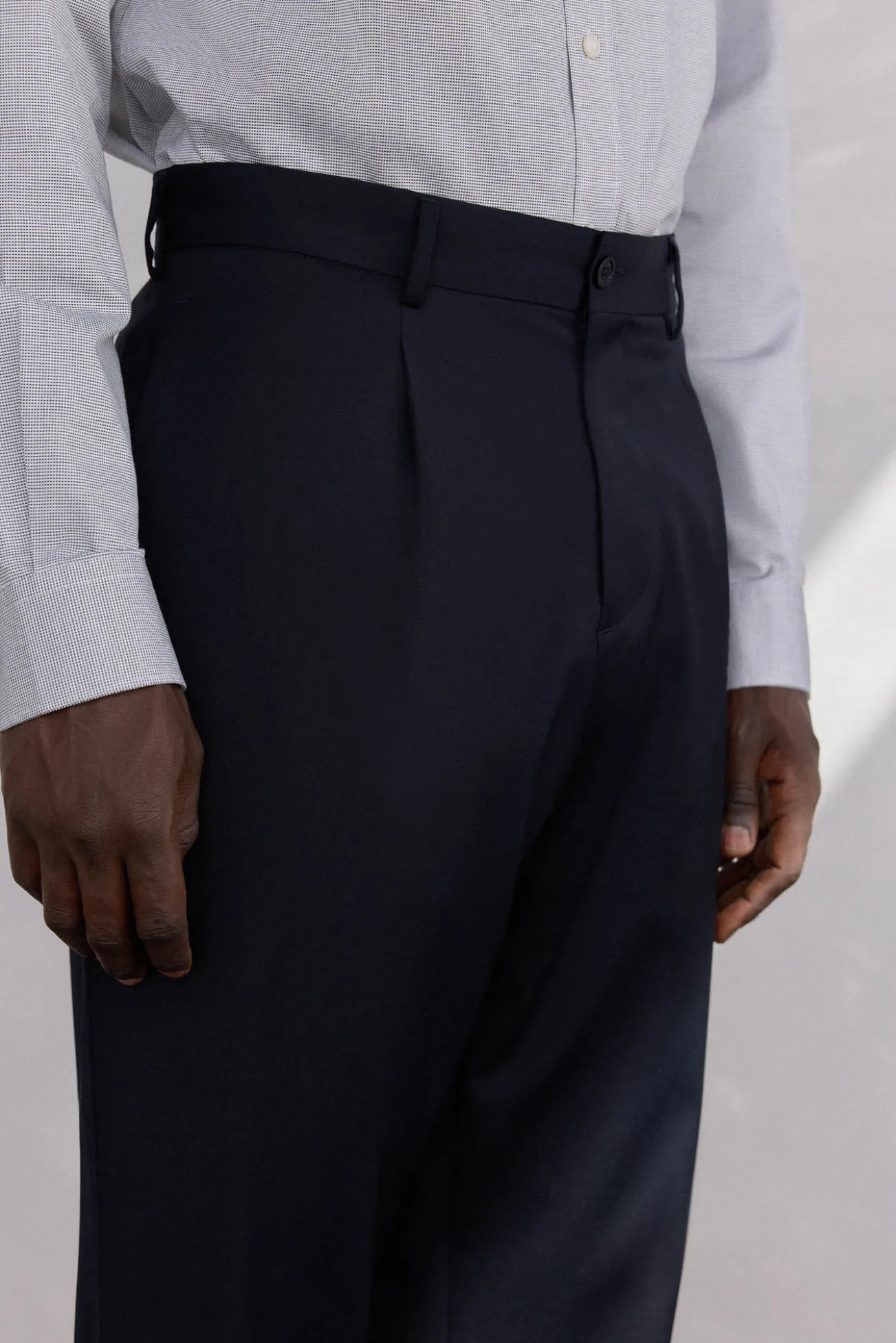 Pantalón pinzas lana