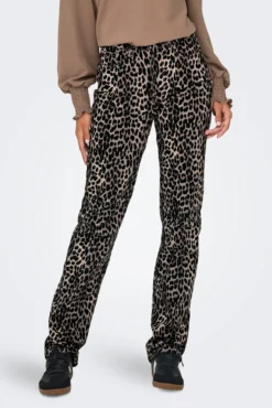 Pantalón recto animal print