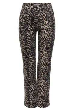 Pantalón recto animal print