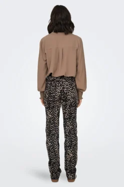 Pantalón recto animal print