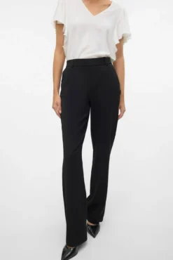 Pantalón recto con cintura elástica