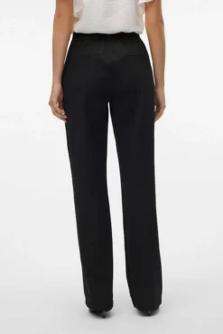 Pantalón recto con cintura elástica