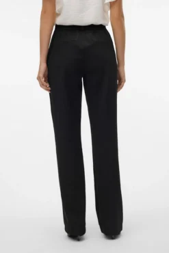 Pantalón recto con cintura elástica