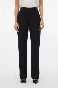 Pantalón recto con cintura elástica