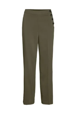Pantalón recto con detalle de botones