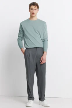 Pantalón recto rayas relaxed fit