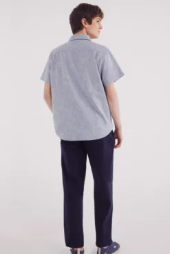 Pantalón seersucker wide fit