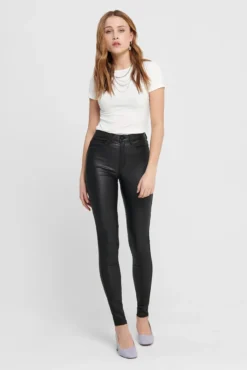 Pantalón skinny efecto encerado