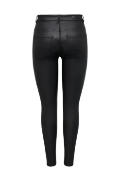 Pantalón skinny encerado tiro alto