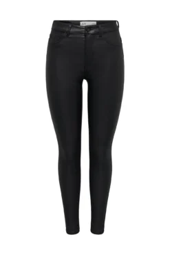 Pantalón skinny encerado tiro alto