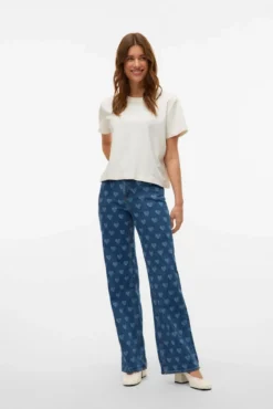 Pantalón vaquero estampado