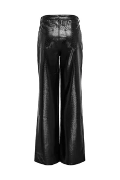 Pantalón wide leg piel vegana