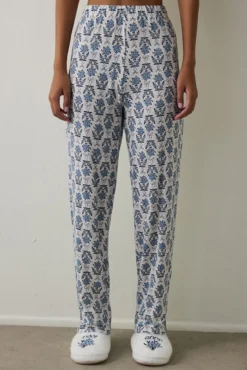 Pantalones de pijama con efecto térmico Floral Tea Time