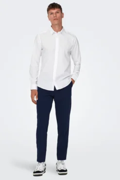 Pantalones de traje slim fit para hombre