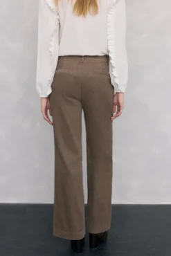 Pantalones pana wide leg classic