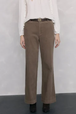 Pantalones pana wide leg classic