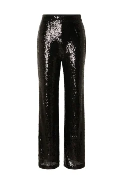Pantalones rectos de fiesta con lentejuelas confeccionado con materiales reciclados