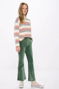 Pantalon flare velour niña