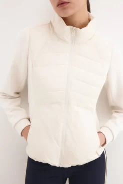 Parka combinada entallada