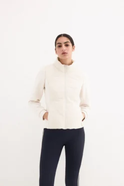Parka combinada entallada