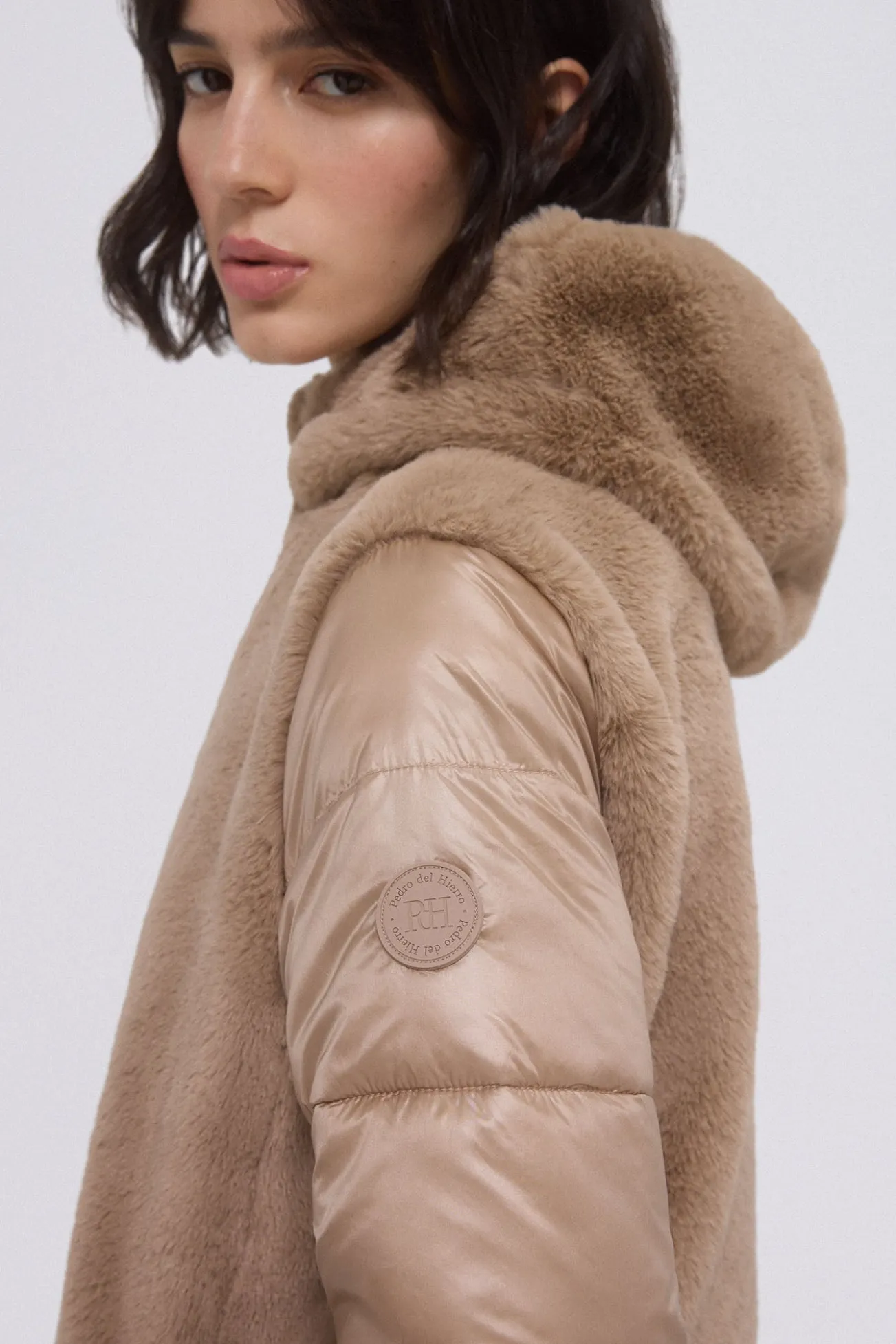 Parka combinada pelo