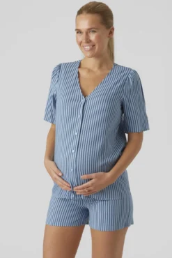 Pijama corto de algodón maternity