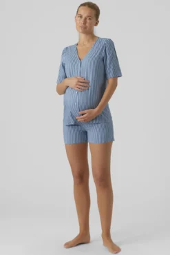 Pijama corto de algodón maternity