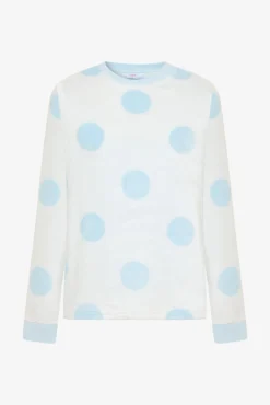 Pijama de manga larga con cuello redondo y estampado de lunares mágicos