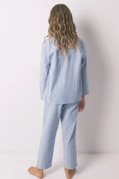 Pijama infantil camisero rayas 100% algodón