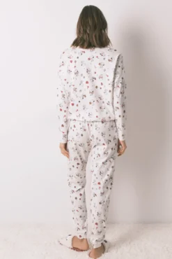 Pijama largo 100% algodón blanco Snoopy