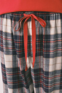 Pijama largo 100% algodón estampado cuadros "Hogwarts"