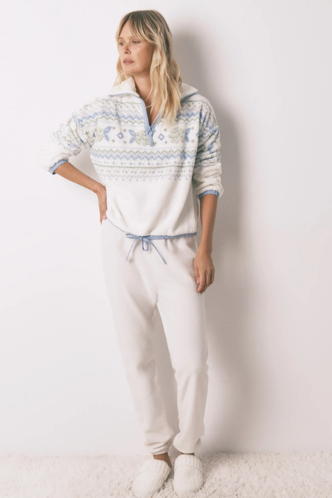 Pijama largo polar Jaquard