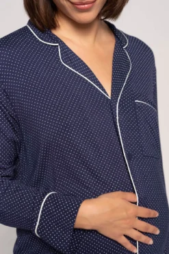 Pijama Premamá Con estampado de topos