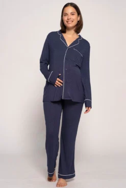 Pijama Premamá Con estampado de topos
