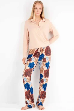 Pijama punto estampado floral