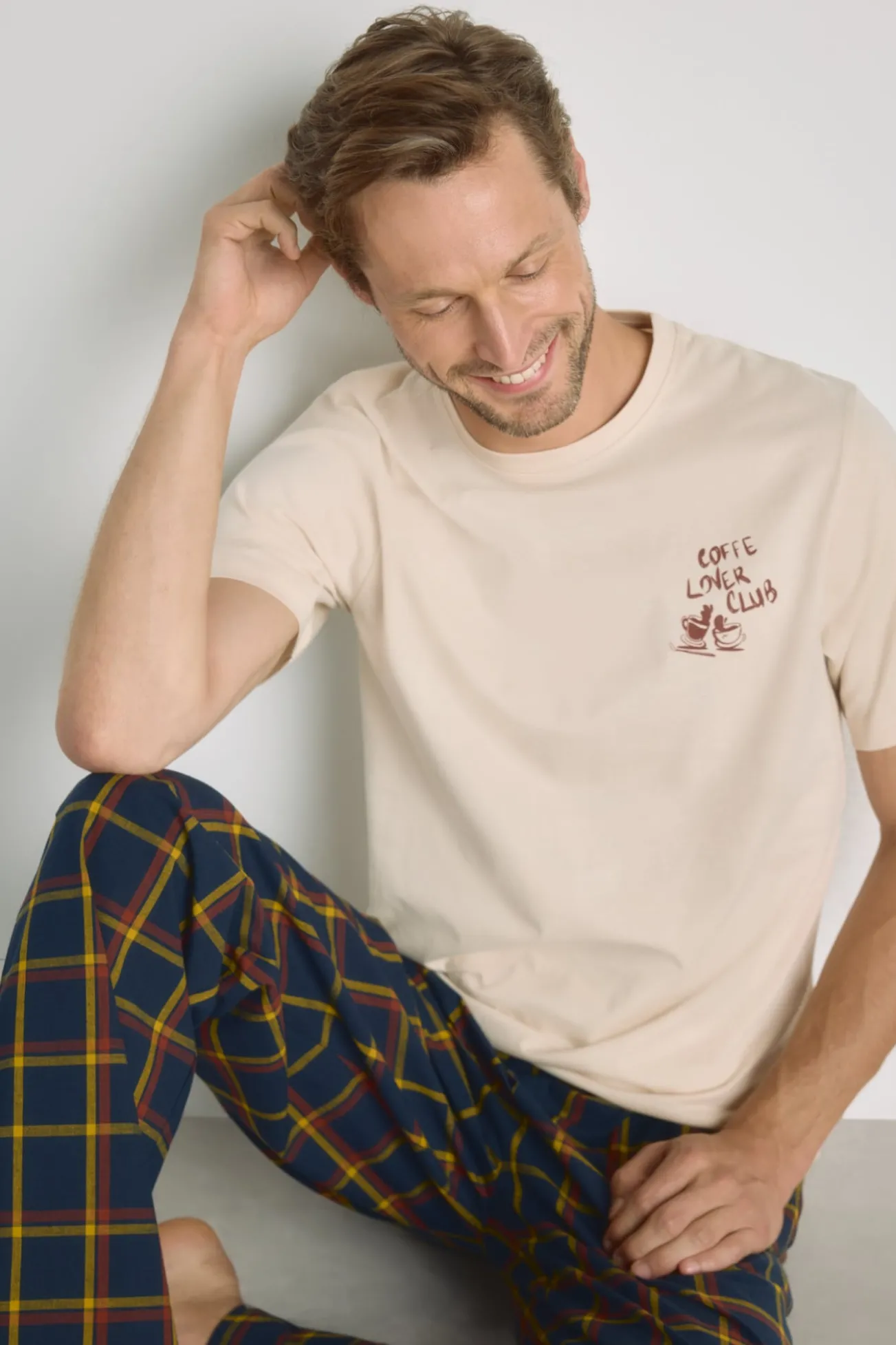 Pijama punto y tela